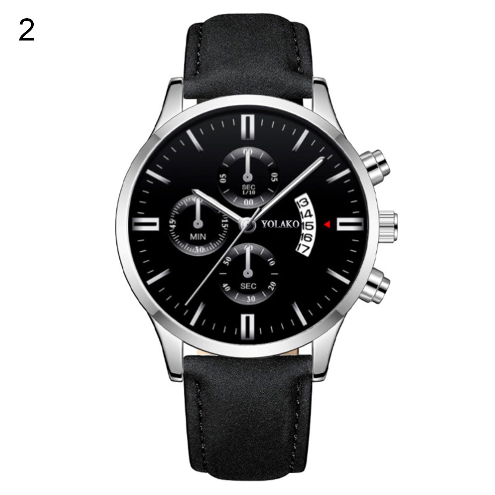 Quartz Wristwatch Precise Stylish Wear Round Dial Calendar Men Business Steel Watch for Male