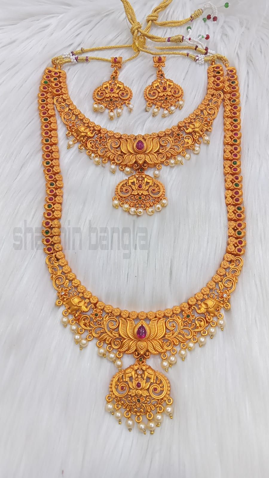 Indian Joypure Antique Matte Gold Plated Indian Necklace for Girls