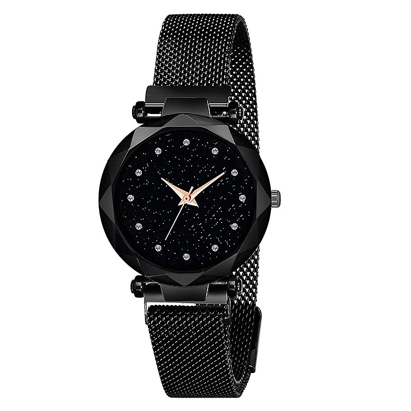 Round Dial Magnetic Strap Gold Luxury Women's Watch Girls Watch Gold Color For Women