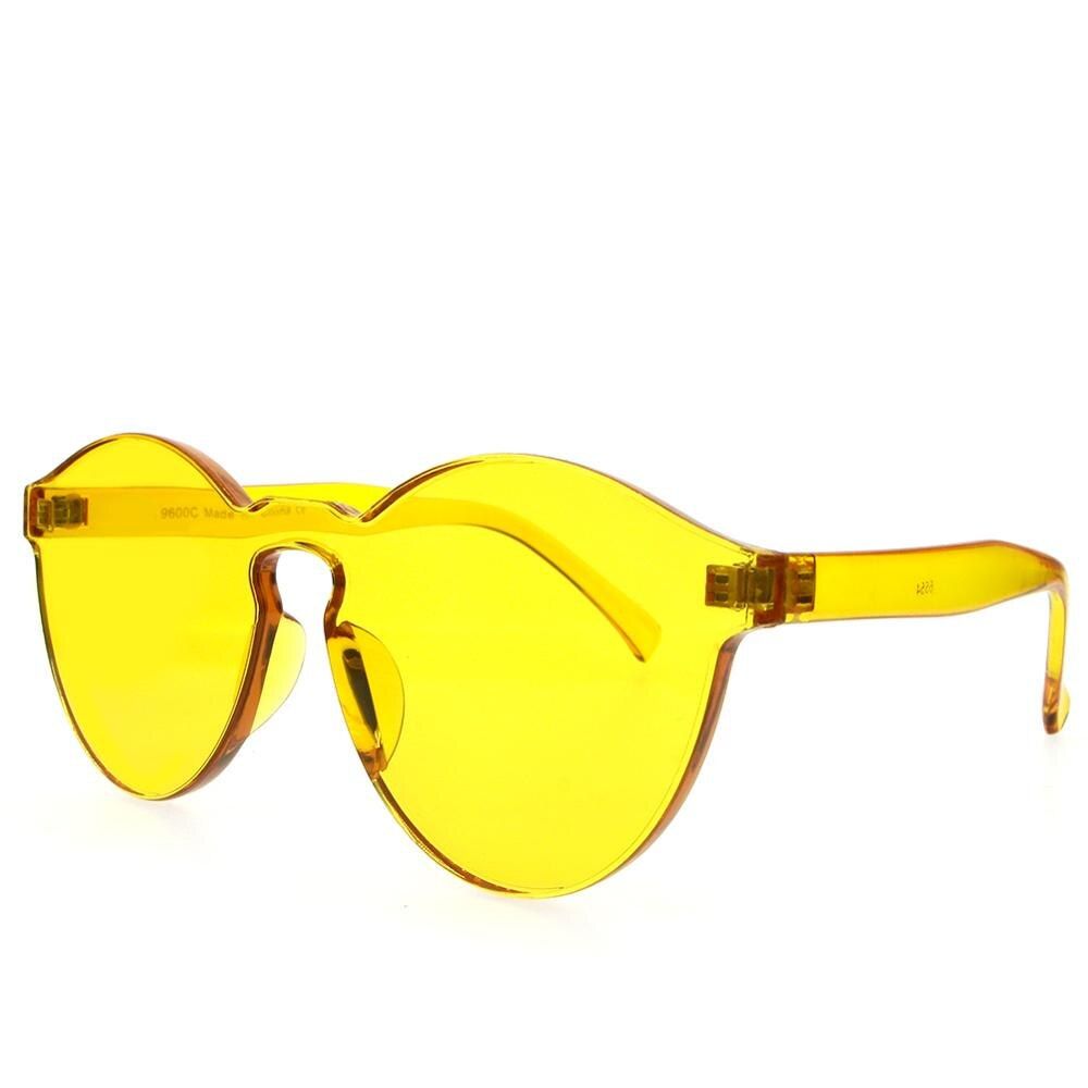 5YellowSummer Women Rimless Sunglasses Transparent Shades Sun Glasses Female Cool Candy Color UV400 Eyewear Oculos De Sol #233117