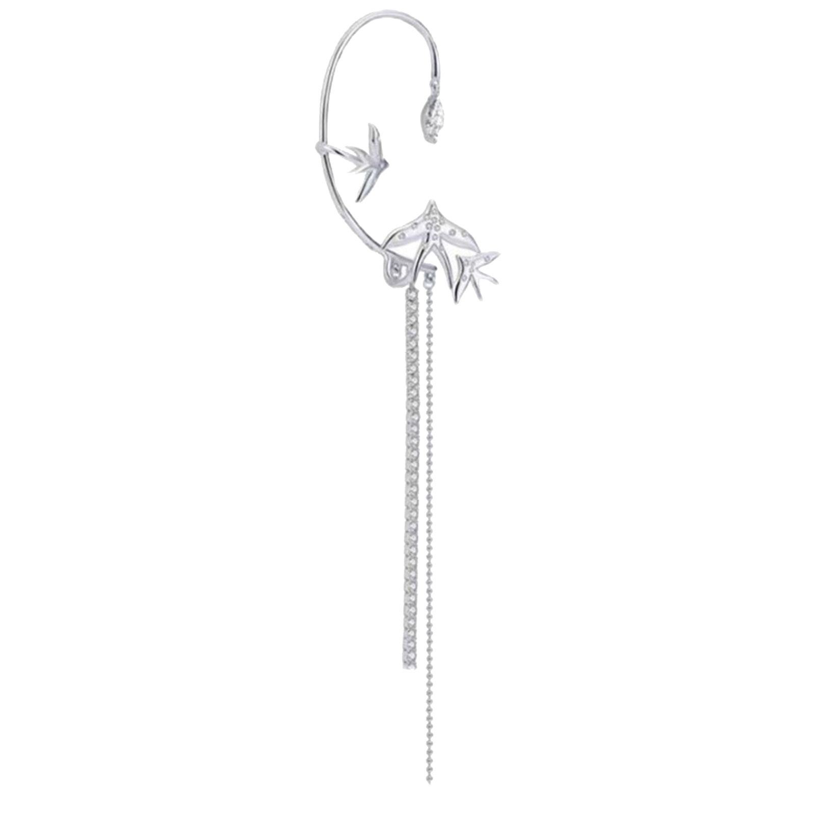 Ear Wrap All Match Rhinestone Decorative Swallow Shape Ear Ring