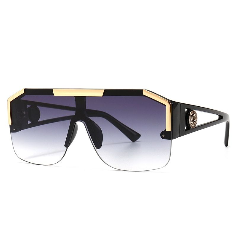 2021 New Fashion Big Square Sunglasses Men Style Gradient Trendy Driving Retro Brand Design Sun Glasses UV400 Wholesale Dropship