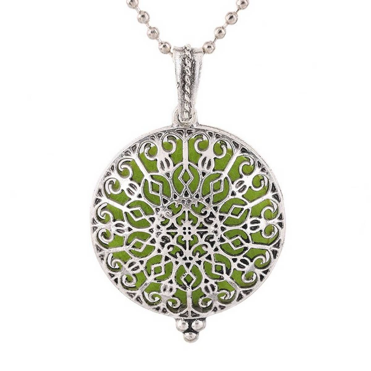 2020 Wholesale Aroma Diffuser Necklace Metal Antique Vintage Lockets Pendant Perfume Essential Oil Aromatherapy Locket Necklace