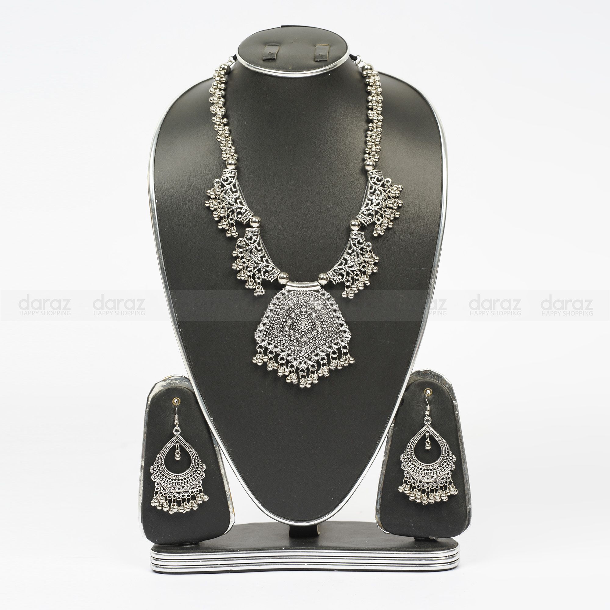 Medium Size Black Mannequin Necklace Jewelry Pendant Display Stand Holder Show Decorate