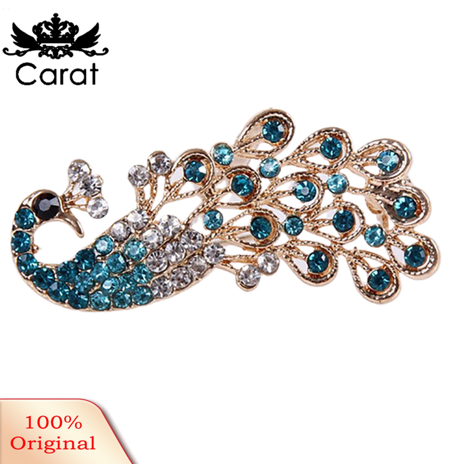 Clots Pin Peock Shape Shiny Peock Shape Brooch Pin