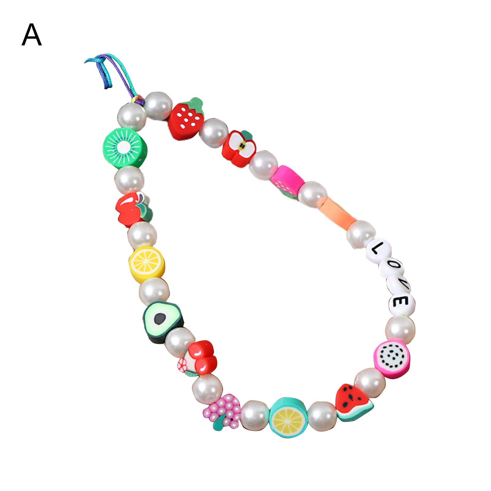 Bracelet Keychain Multicolor Handcrafted Colored Phone Wrist Strap