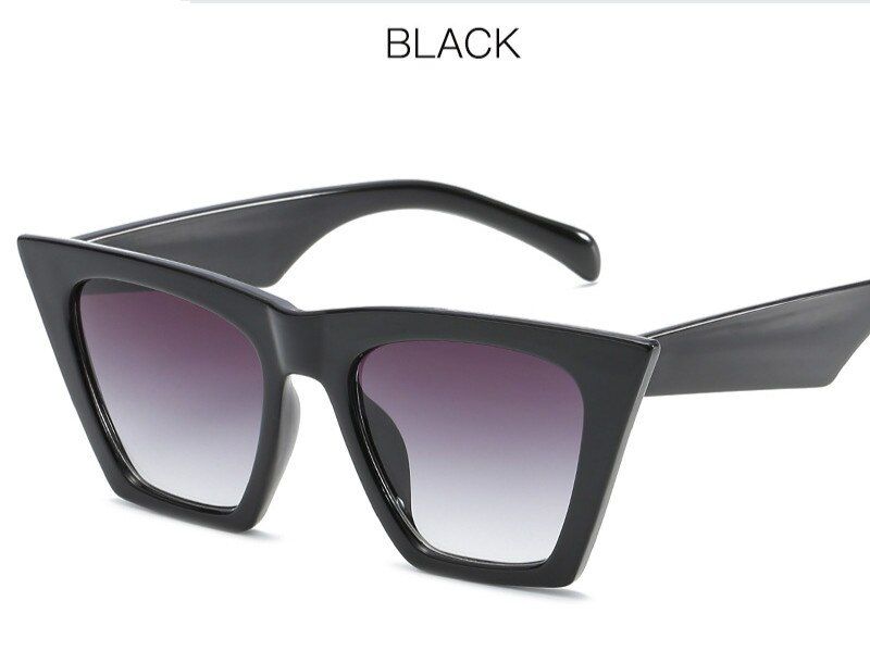 BlackNerZhul Cat Eye Sunglasses Women Tortoise Brown Sun Glasses Female Vintage Yellow Lense Transparent Frame Ladies Sunglasses