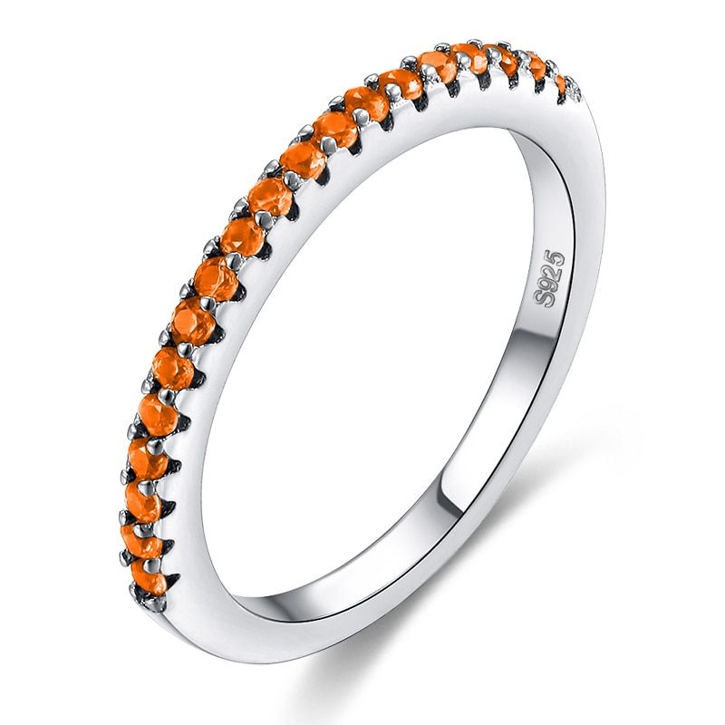 2018 New Fashion Multicolor Zirconia Party Women Engagement Ring With Silver Color Crystal Wedding Rings For Lady Jewelry Gift