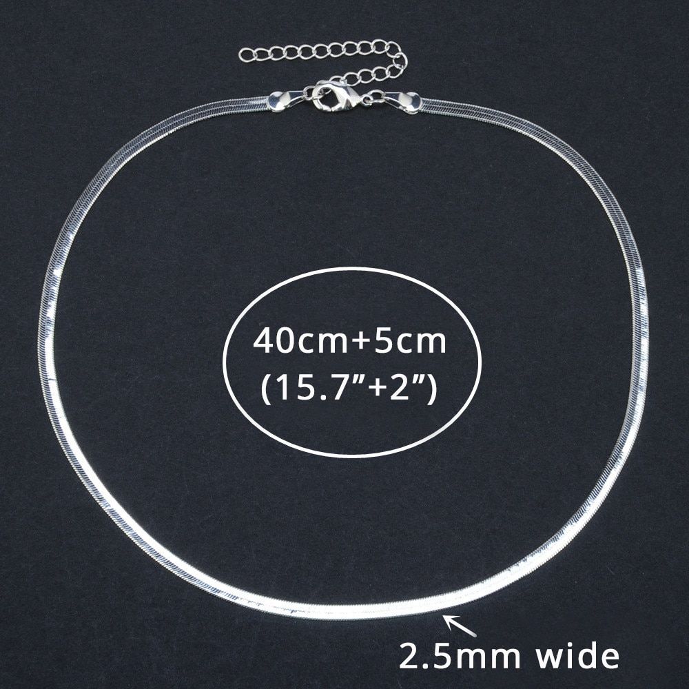 2019 High quality Clavicle Blade Statement Women Gold Silver Color Stainless Steel 35+5cm Snake Choker Necklace Chain