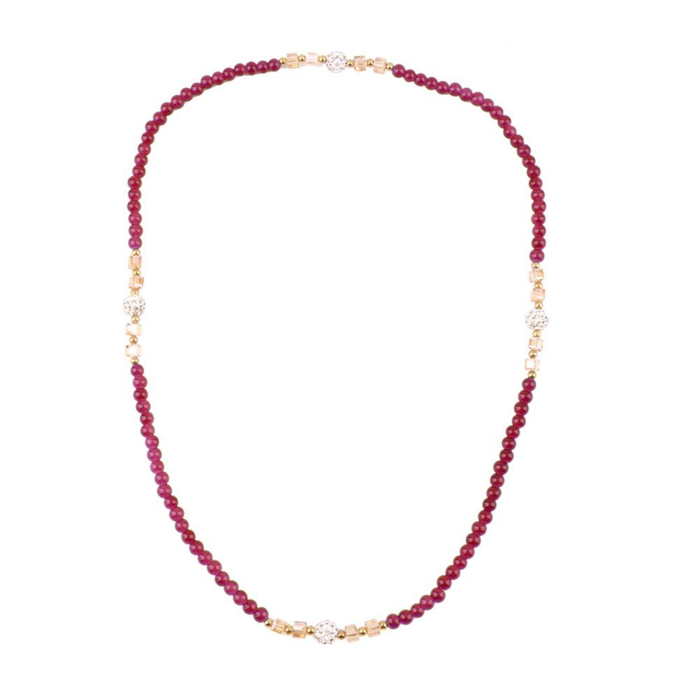MA Fashion Multilayers Women Girl Imitation Agate Beads Crystal Bracelet Gift