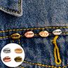 Men Women Coffee Bean Brooch Lapel Pin Denim Collar Shirt Badge Jewlery Decor