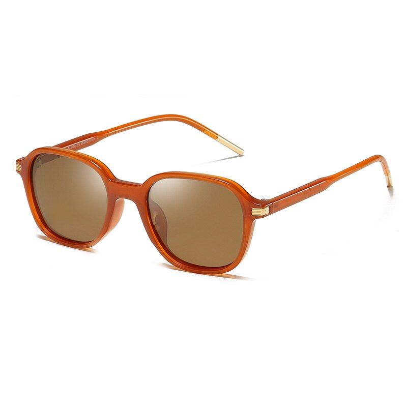 C2 Brown BrownPro Acme Sunglasses Women Polarized 2019 Retro Square Sunglasses Men Polarized Travel Sun Glasses gafas de sol mujer PC1229