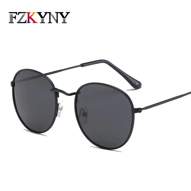 C1FZKYNY Classic Retro Polarized Sunglasses Men Luxury Brand Design Male Black Metal Aviation Sun Glasses Round Driving Eyewear