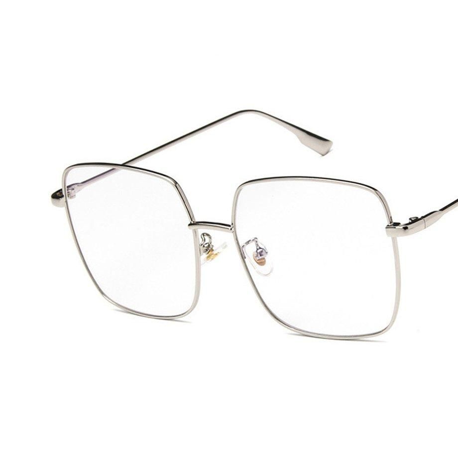 Net Red Resin And Metal Materials Fashion Polygon Large Frame Sunglasses