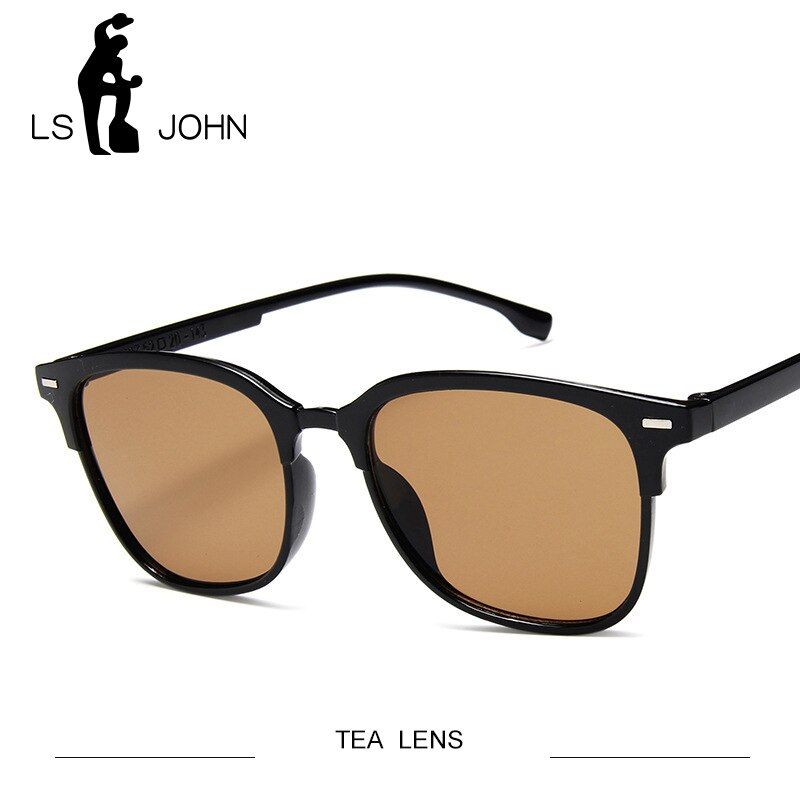 TEALS JOHN 2021 Fashion Square Classic Sunglasses Women Man Brand Designer Hot Sele Silver Sun Glasses Vintage Oculos de sol UV400