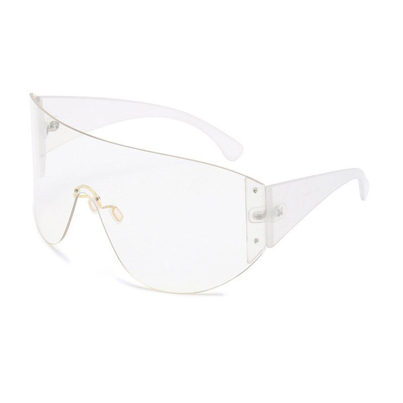 Clear-ClearOEC CPO Sunglasses Men's Vintage Male Goggle Sun Glasses For Men 2019 Brand Designer Oversized Frameless Goggle Men UV400 O45