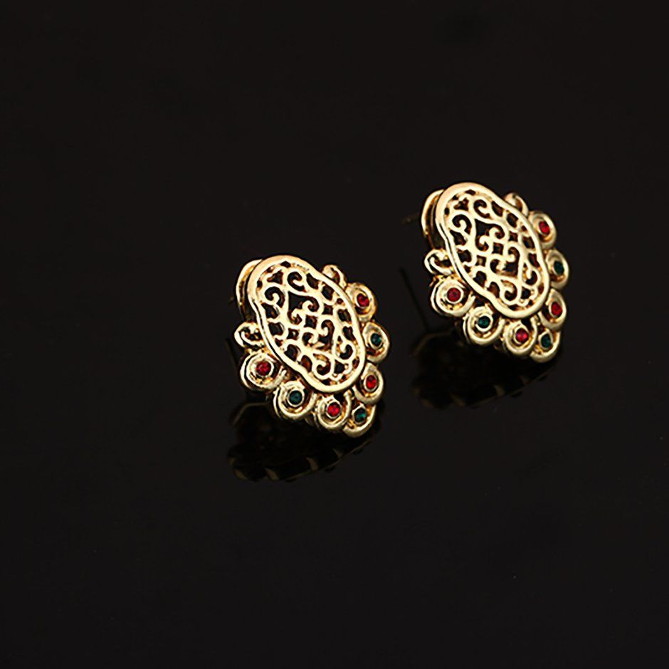 61154103 4 PCS Girls Ornament Set Lady Necklace Women Bracelet Pair Ear Stud