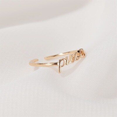 QIAMNI 12 Zodiac Letter Constellations Finger Ring Women Virgo Libra Scorpio Sagittarius Capricorn Aquarius Rings Birthday Gift