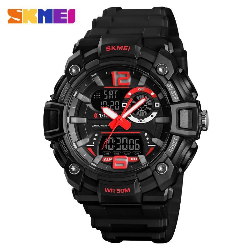 SKMEI Sports Digital Watches Fashion Alarm Multifunction Dual Display Wateproof Watch For Men 1529