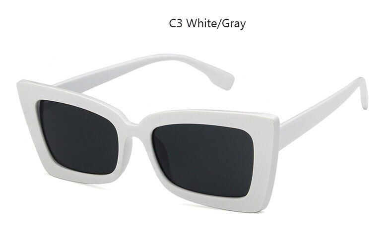 White GrayNew Rectangle Sunglasses Women Luxulry Brand Designer Vintage Square Shades Female Fashion Eyewear Brand Glasses ladies