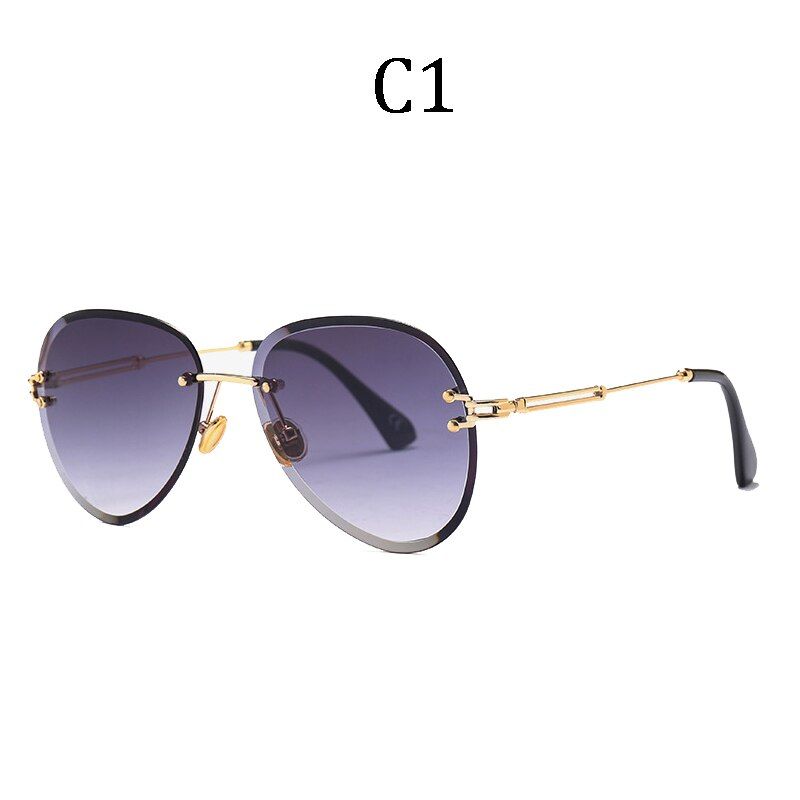 18475 C12020 pink fashion no hoop women's sunglasses luxury aviation ladies sunglasses shades zonnebril dames UV