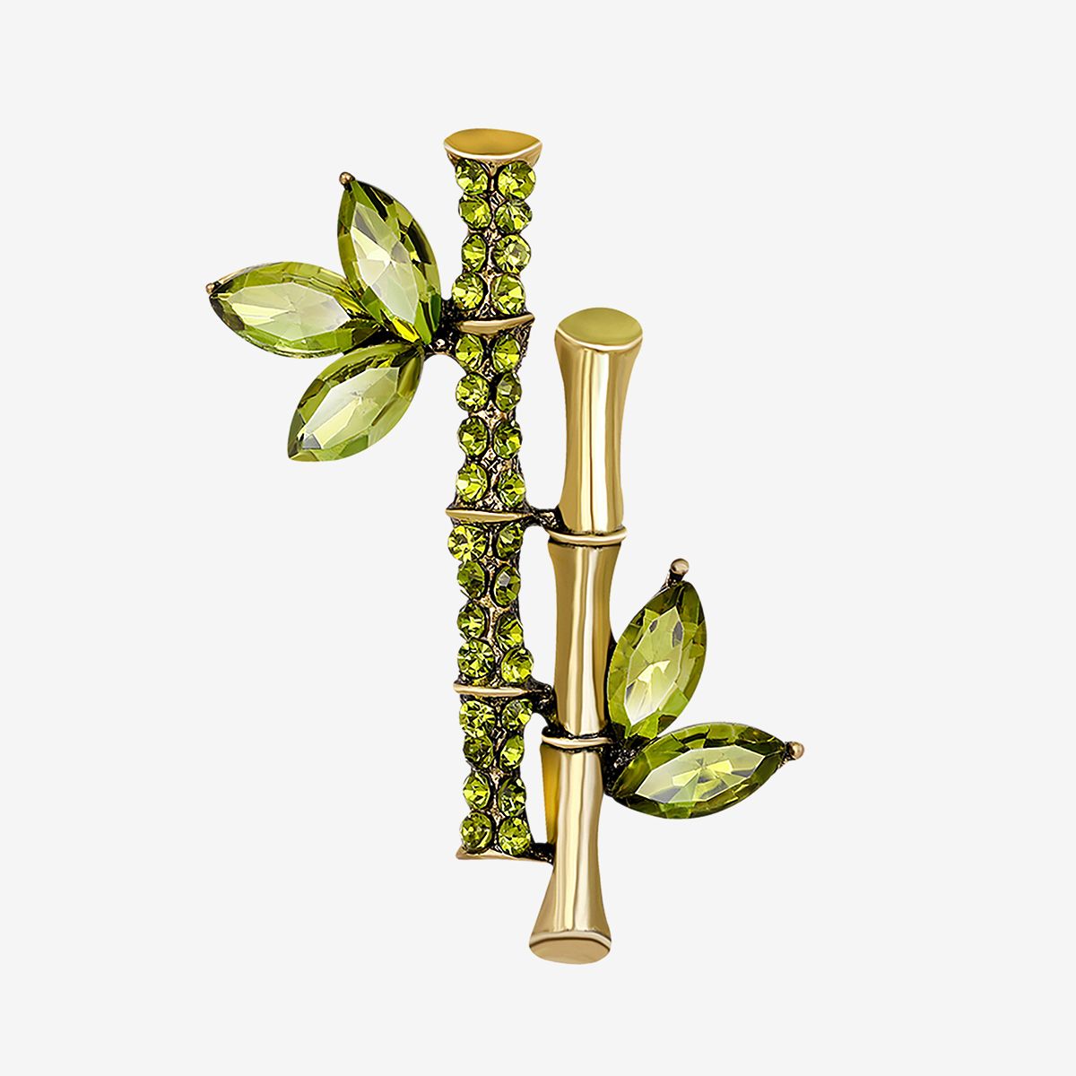 Badge Cute Rust-proof Silver Bamboo Jewelry Brooch for Lady