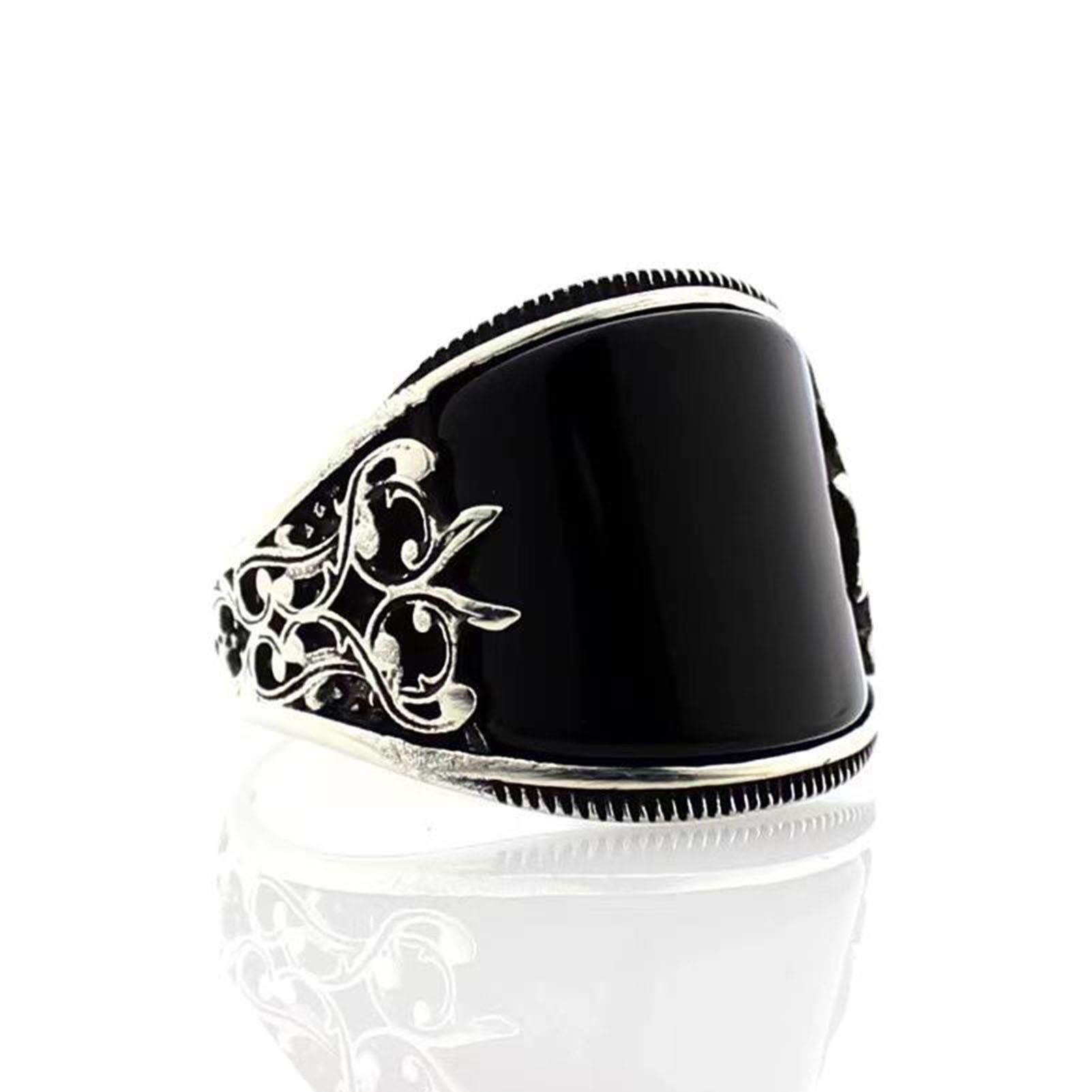 Punk Ring Carved Pattern Long Lasting All Match Punk Style Ring