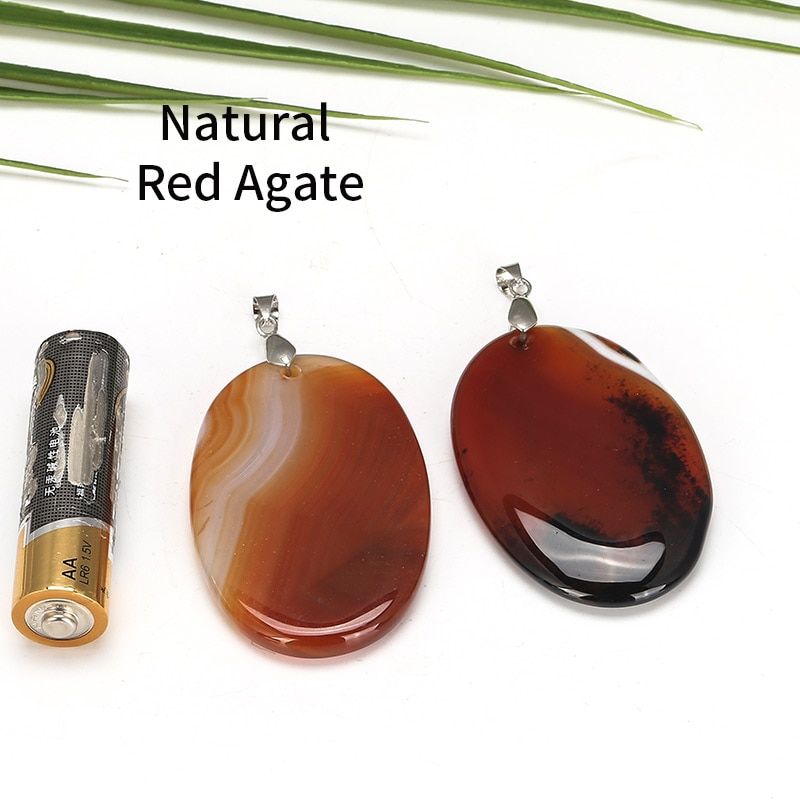 JD Natural Stone Big Pendants Tiger Eye Pink Quartz Purple Crystal Glaucophane Necklace Over Flat Bead Women Healing Jewelry