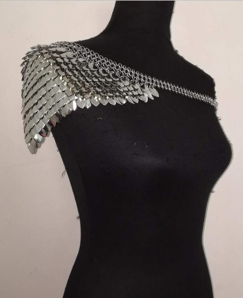 Silver Scalemails Shoulder Chains Single Scales Shoulder Chains Jewelry(null)