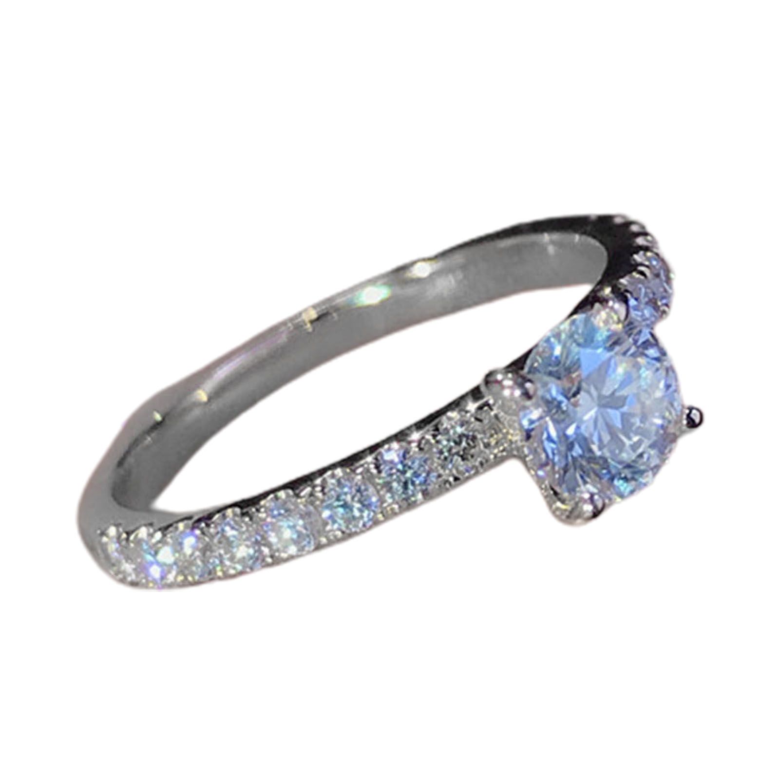 Wedding Band Ring Round Fashion Appearance Electroplated Finger Ring