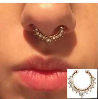 Fashionable Women Nose Ring - Gold Color