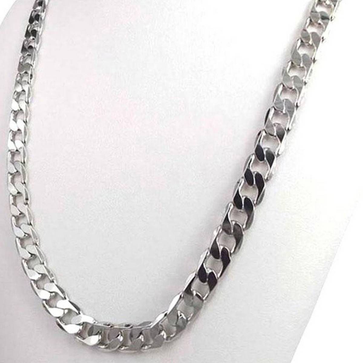 Alloy, 18 K WHITE Plated Chain Necklace For Men