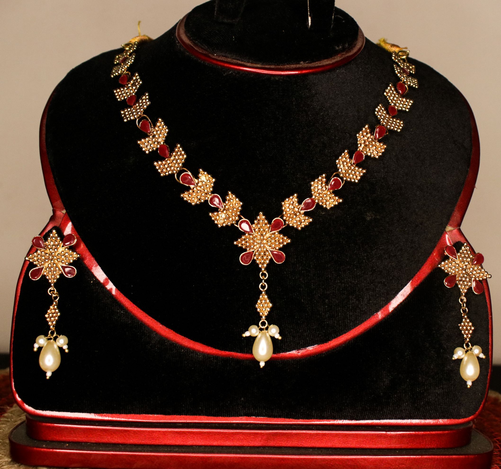 Gold Plated Necklace set/ Wedding Jewellery set for Women & Girls