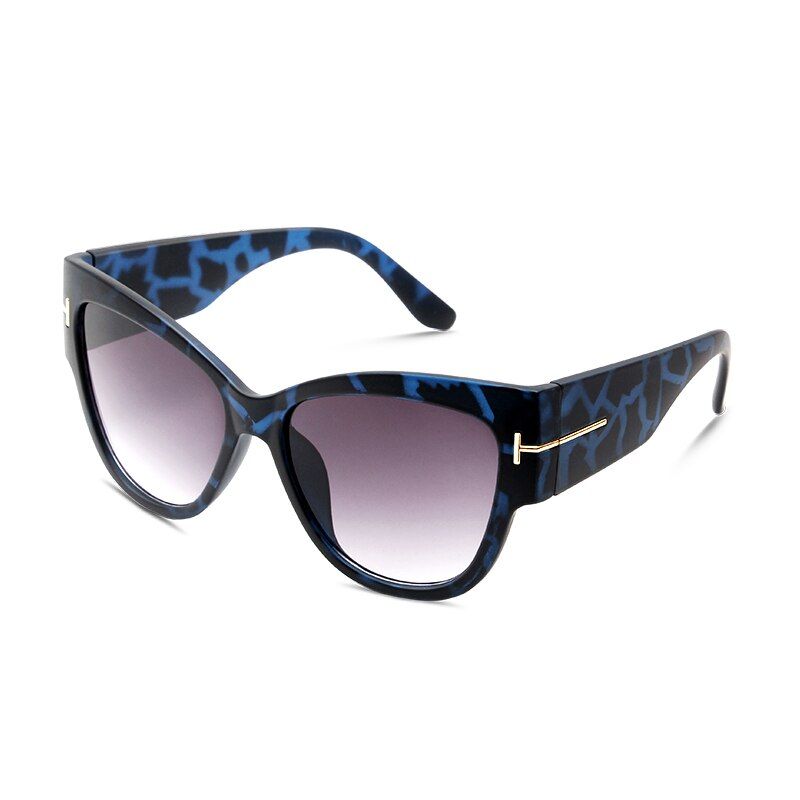 C42019 Tom Fashion Brand Designer Cat Eye Women Sunglasses Female Gradient Points Sun Glasses Big Oculos feminino de sol