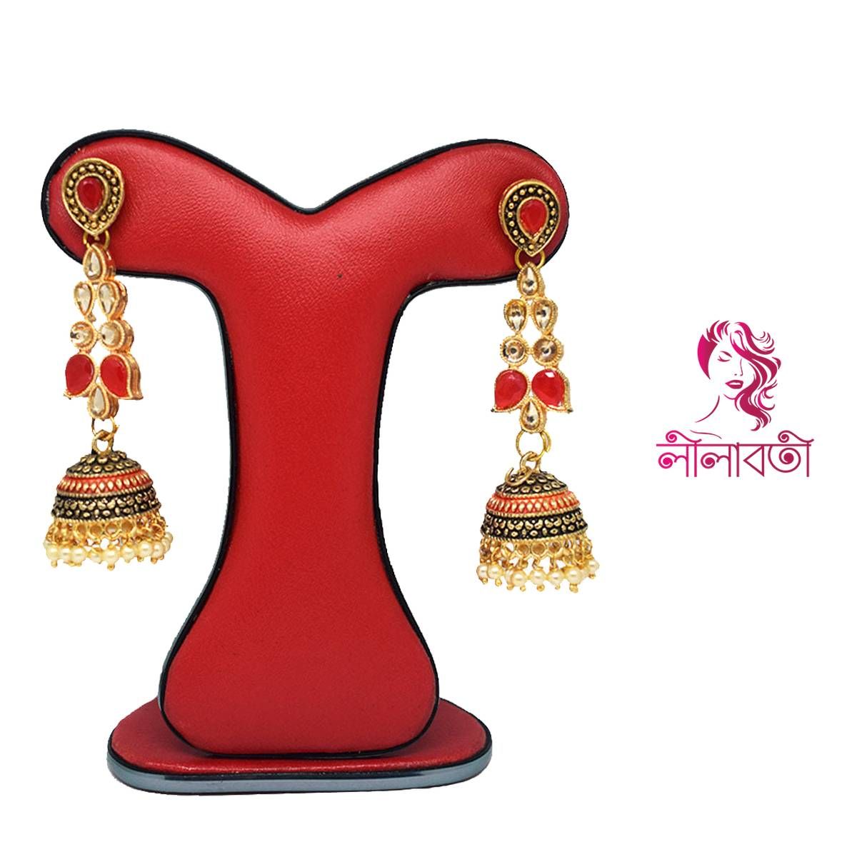 Fancy Ear Ring (Stone & Metal Combination)