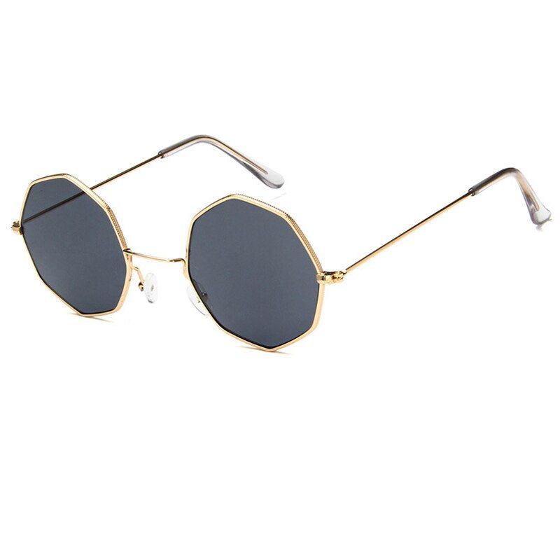 KDUN672-C7Octagon Sun Glasses for Women Round Mirror Retro Luxury Oval Small Sunglasses Yellow Blue Women Brand Designer Oculos De Sol