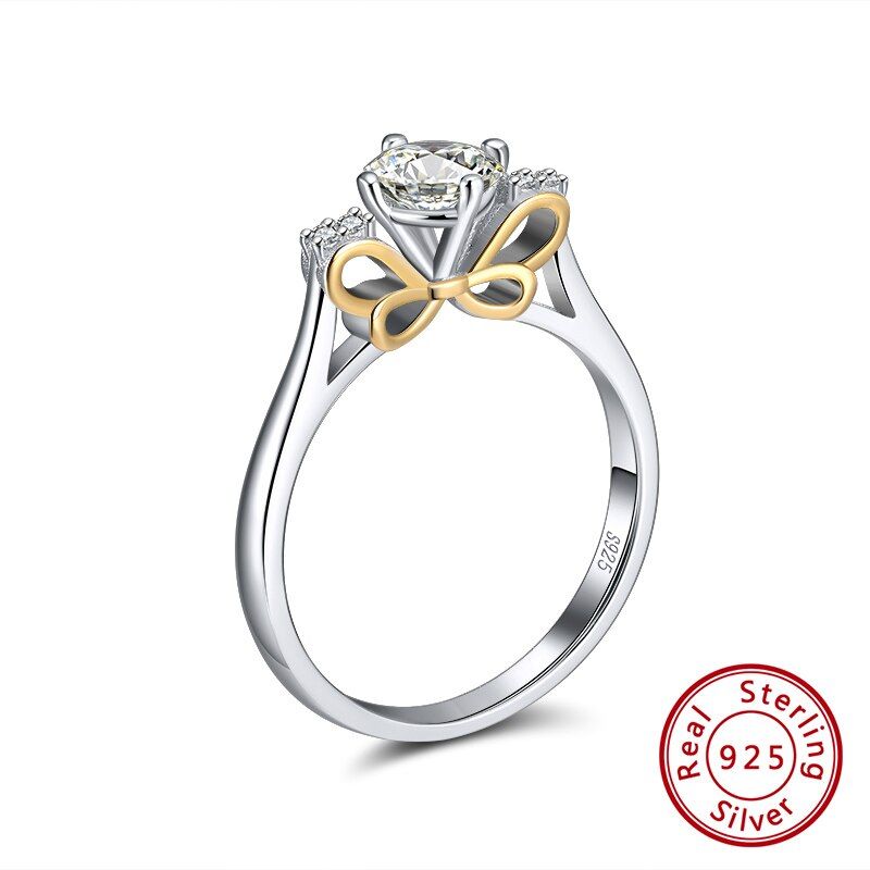 ORSA JEWELS 925 Sterling Silver Rings For Women Cute Star Shape Hollow Ring Anniversary Wedding Band Girl Jewelry Gift OSR103
