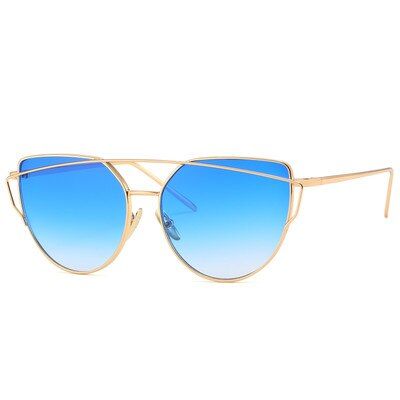 H09fashion Classic Cat Eye Sunglasses Women 2020 Metal Big Cateye Sun Glasses For Ladies Vintage Mirror Shades Oculos UV400