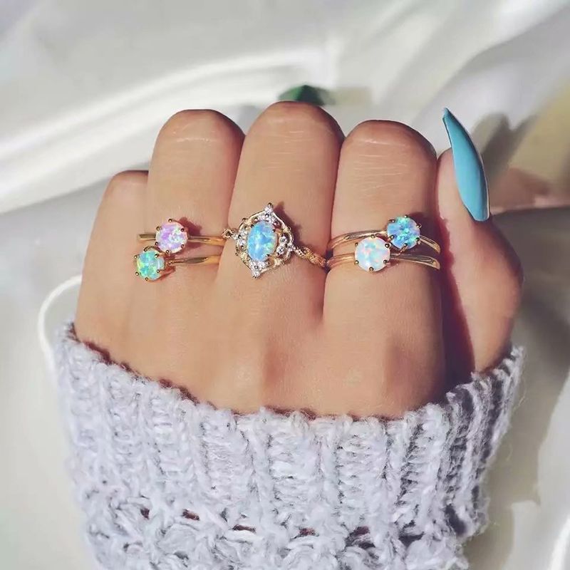 Bohemian Rings Set For Women Geometric Female Finger Rings Accessories
