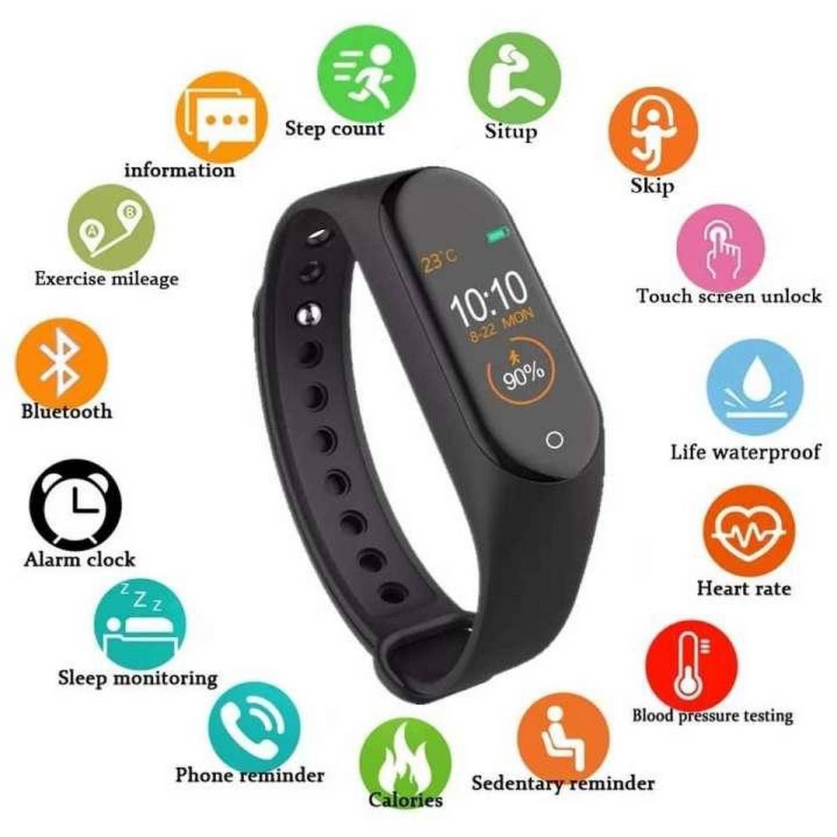 M4 Smart Waterproof Band Fitness Tracker Global Version