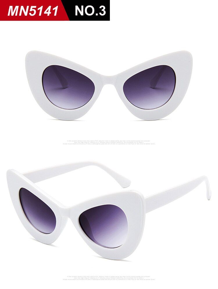 NO.3LongKeeper Cat Eye Vintage Sunglasses Women Top Fashion Oversized Ladies Fashion Leopard Sun Glasses UV400 lentes