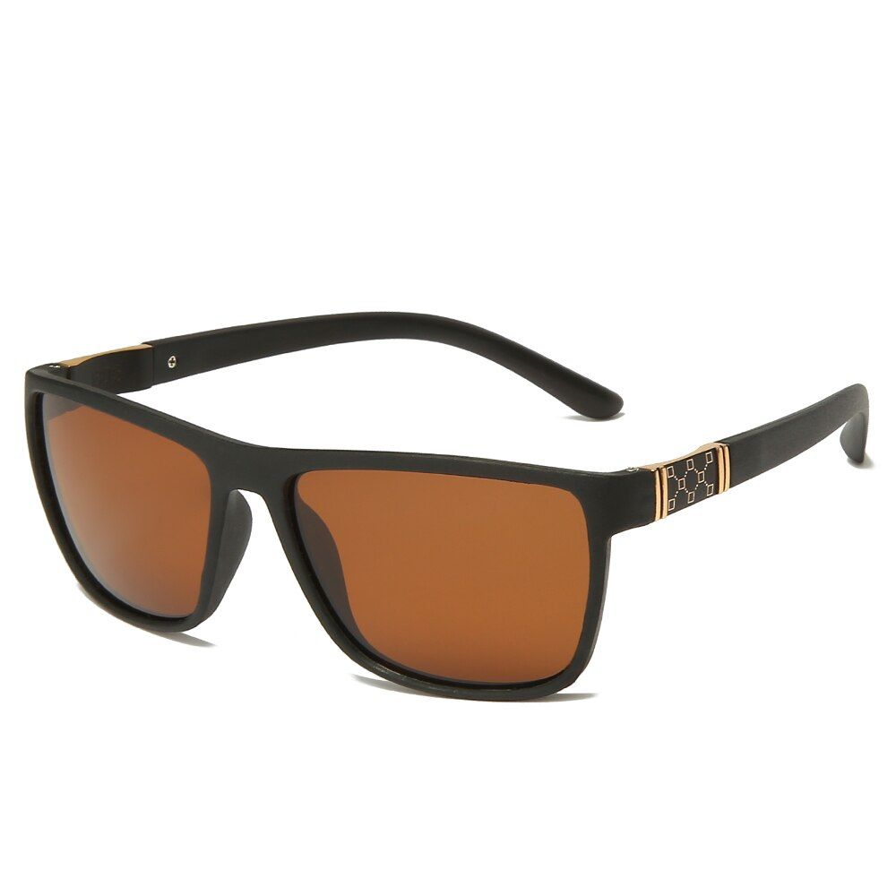7Brand Design Men Polarized Sunglasses Male Driving Sun Glasses Vintage Square Coating Sunglass UV400 Shades gafas de sol hombre