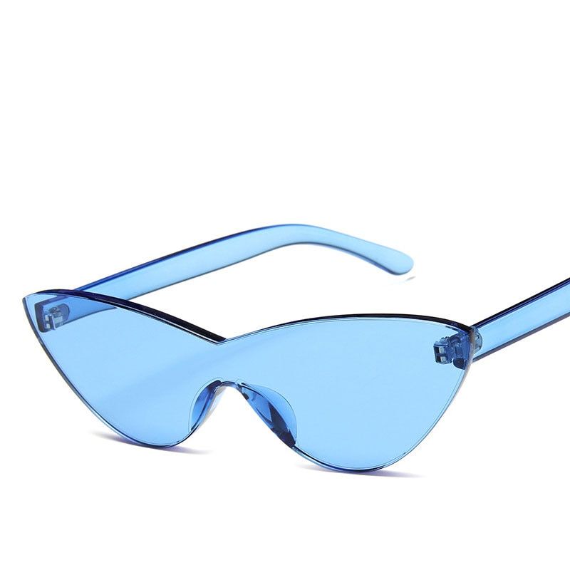 BlueFashion cat eye sunglasses ladies jelly color thick texture conjoined glasses Lovely multicolor Solid color UV Light weight