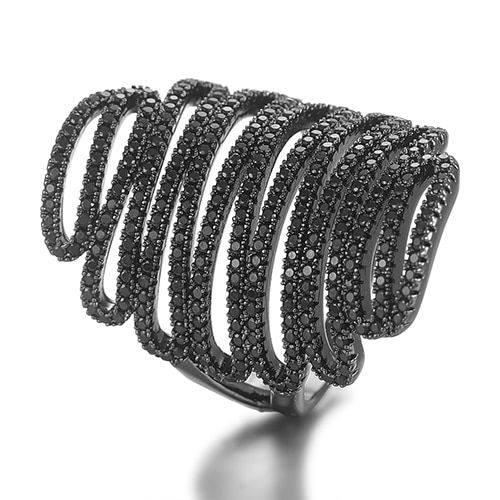 GODKI 2019 Trendy Stacks Charm Statement Ring for Women Cubic Zircon Finger Rings Beads Charm Ring Bohemian Beach Jewelry