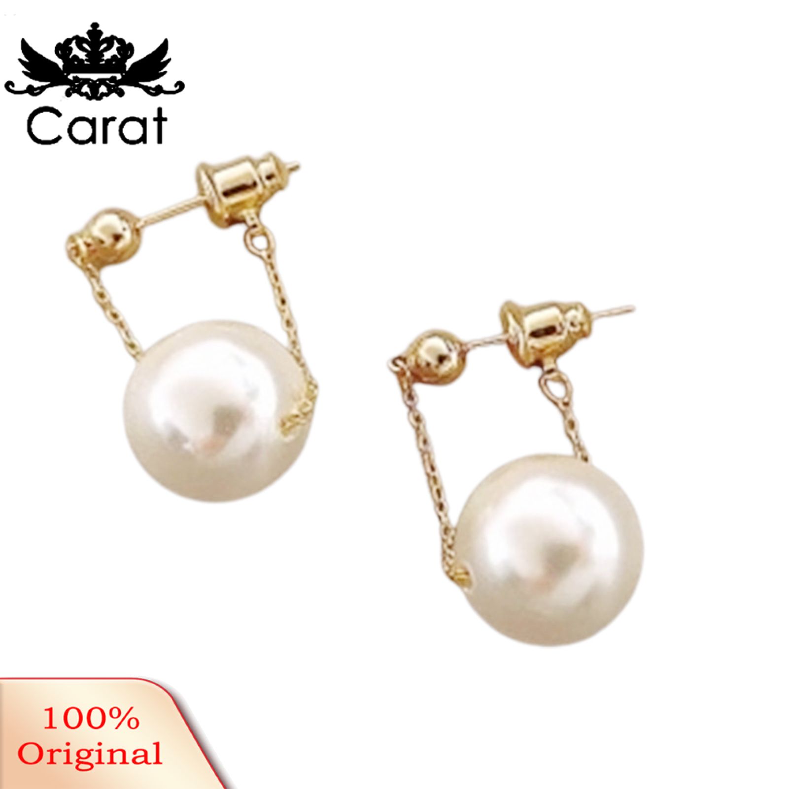Carat 1 Pair Piercing Bright Color Women Earrings Alloy Simple Faux Pearl Pendant Wedding Earrings Jewelry Accessory