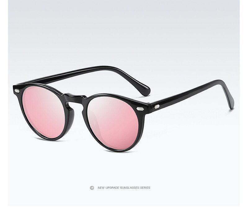 Pink2020 Fashion Brand Designer Glasses Vintage Polarized Round Mirrored Sunglasses Mens Womens Classic TR90 Driving Eyewear