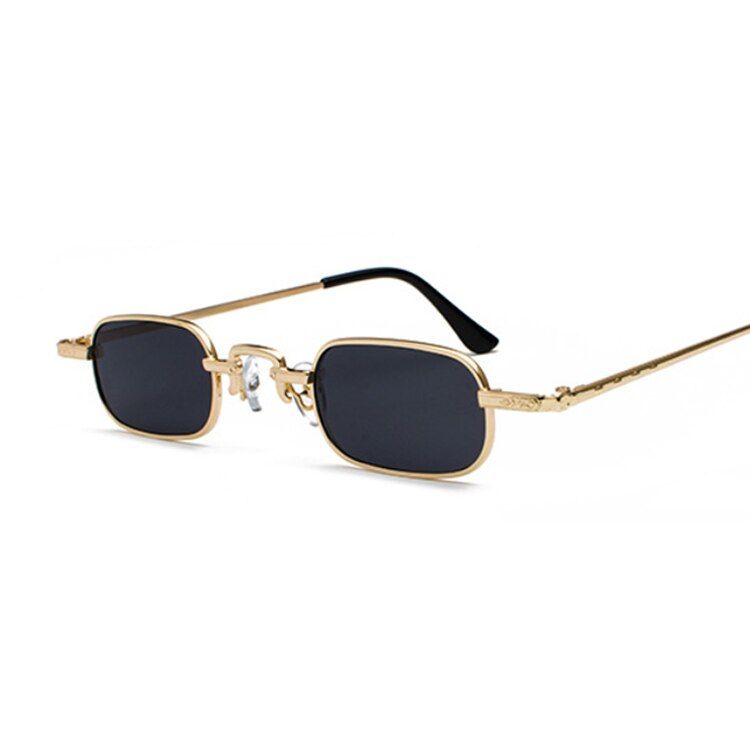 GoldGrayMetal Steampunk Sunglasses Women Fashion Small Square Brand Design Vintage Sun Glasses FemaleUV400 Eyewear Shades