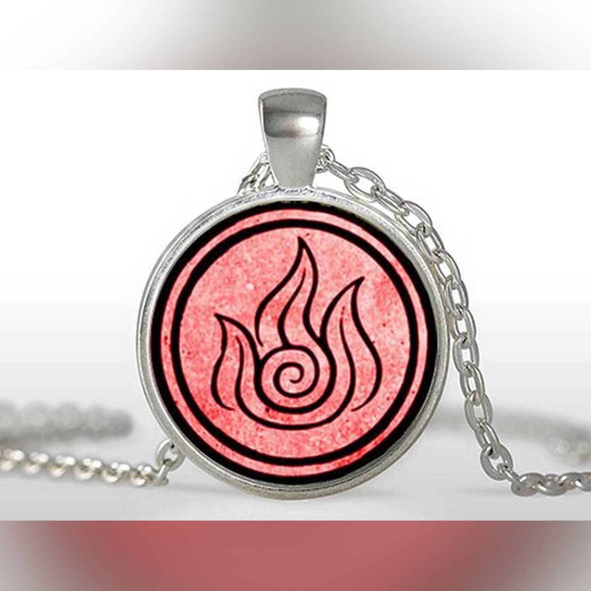 Avatar The Last Airbender Pendant Fire Nation Necklace Glass Dome Pendant Necklace HZ1
