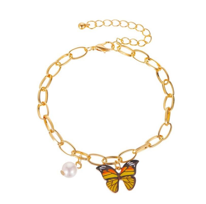 2020 Kpop Harajuku Butterfly Charm Bracelets for Women Aesthetic Butterfly Wedding Bracelet Bangles Egirl Bff Lovers Jewelry