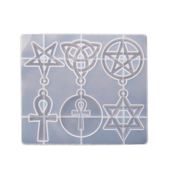 BRADOO-Resin Silicone Molds Pendant Making DIY Crystal Epoxy Mold Small Star Earrings Mould